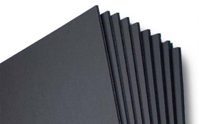 SGS Certified 400GSM 450GSM Uncoated Solid Black Cardboard For Gift Package  Paper