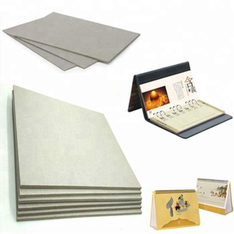 Unbleached Grade A Grey Paperboard for making Desk calendar