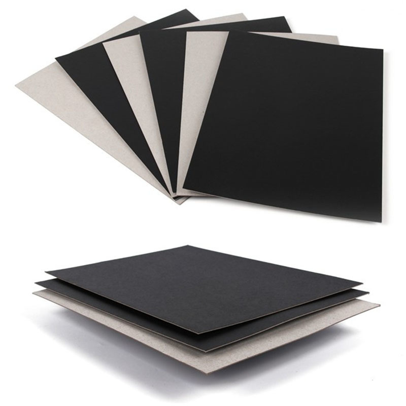 650gsm One Side Black Painted Grey Back Paper Board