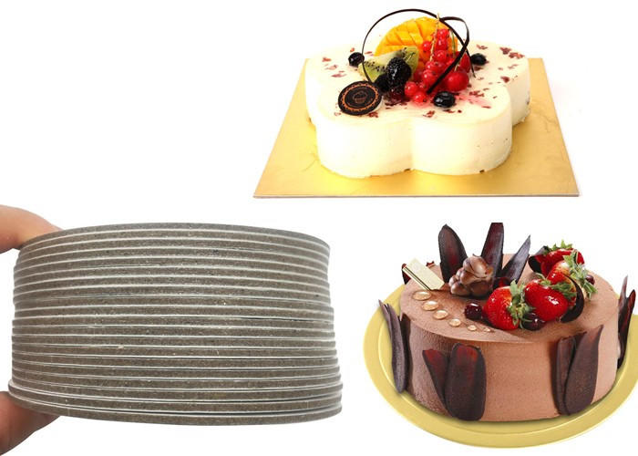 NEW BAMBOO PAPER goldensilver  cake board rounds check now for packaging-3